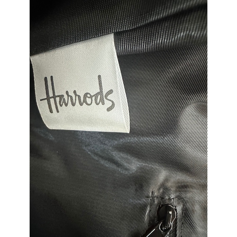 Harrods London Elevators Shoulder Tote Bag PVC Glossy Black Gold New With Tags - Picture 4 of 6